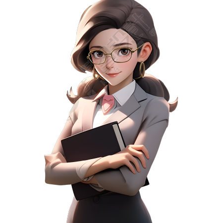高清PNG女教师3D模型素材