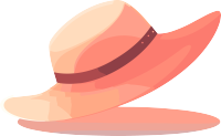夏日阳光帽插画设计