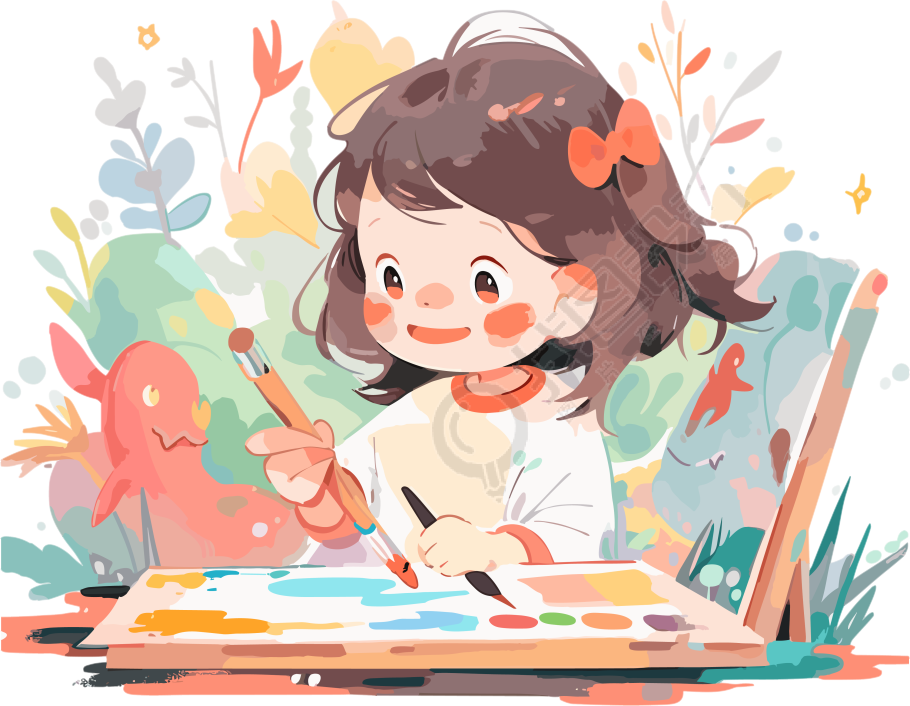 可商用少儿涂鸦高清PNG插画设计