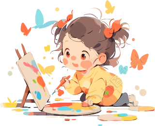 少儿涂鸦创意设计插画素材