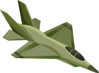 手绘防空演练飞机透明背景插画