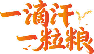 一滴汗一粒粮