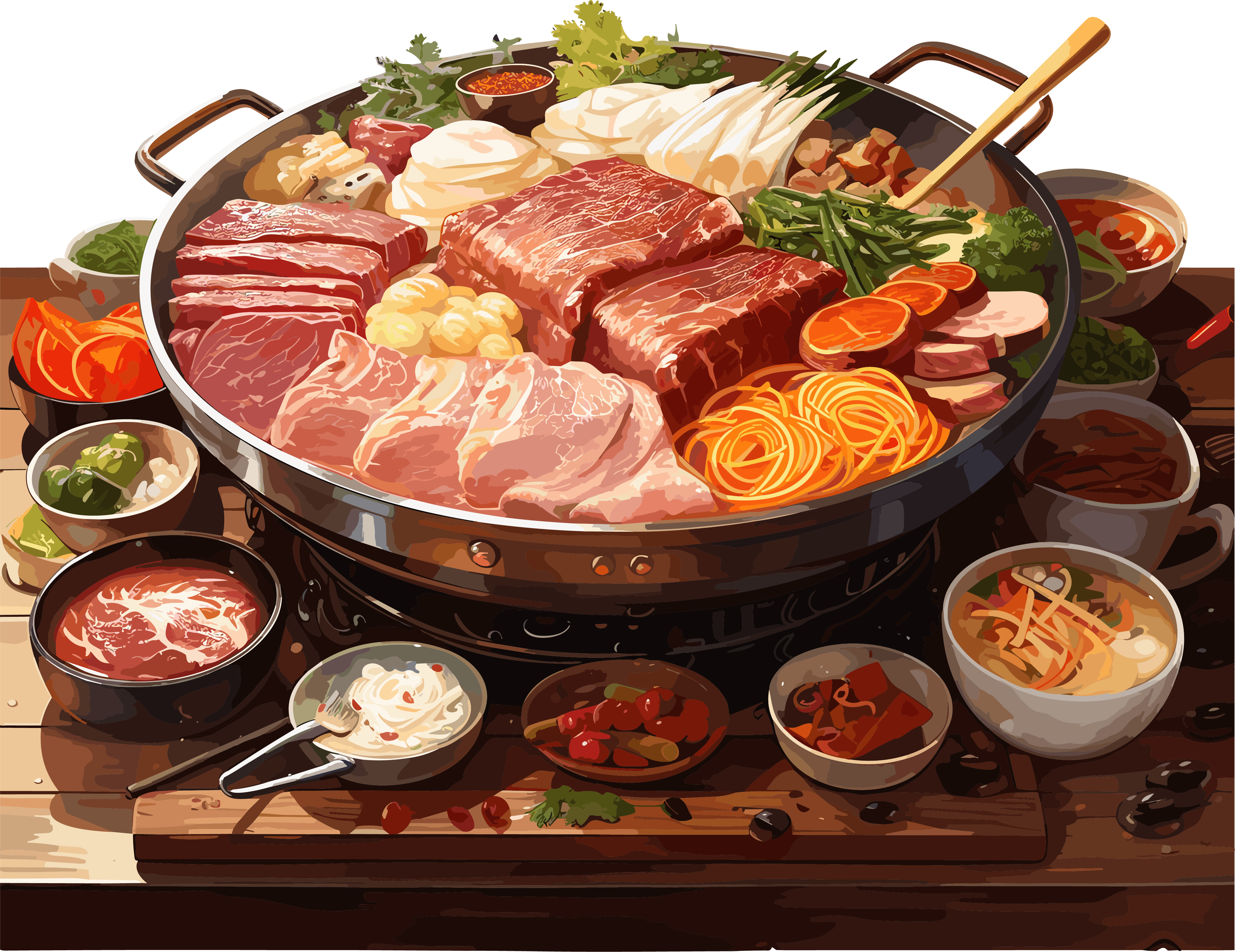 可商用麻辣火锅图形素材