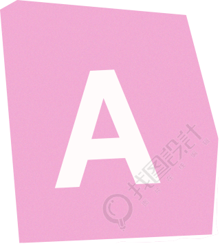 英文字母A复古贴纸插画素材