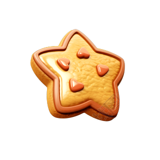 星星小饼干3D卡通素材