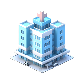 3D医院医疗图标素材