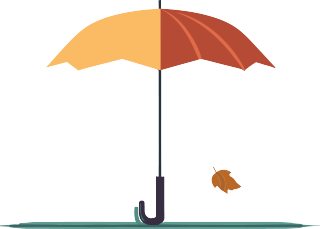 简约风格雨伞插画