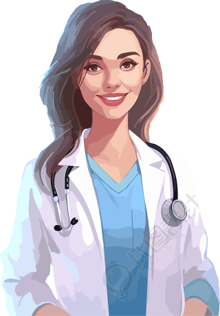 高清插画设计女医生素材