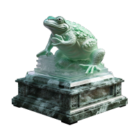 三维雕刻蟾蜍插画素材