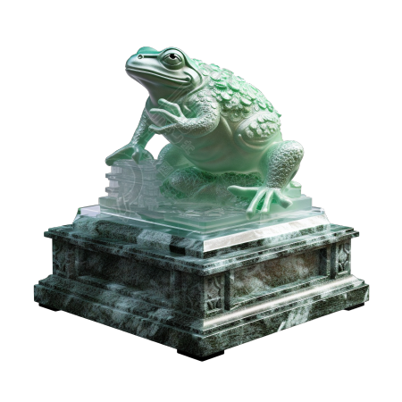 三维雕刻蟾蜍插画素材