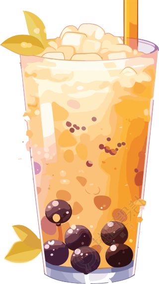 珍珠奶茶高品质素材