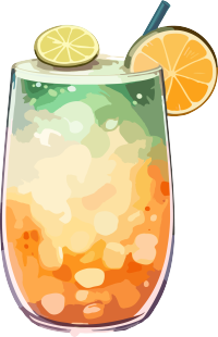 夏日清凉奶茶插画设计素材
