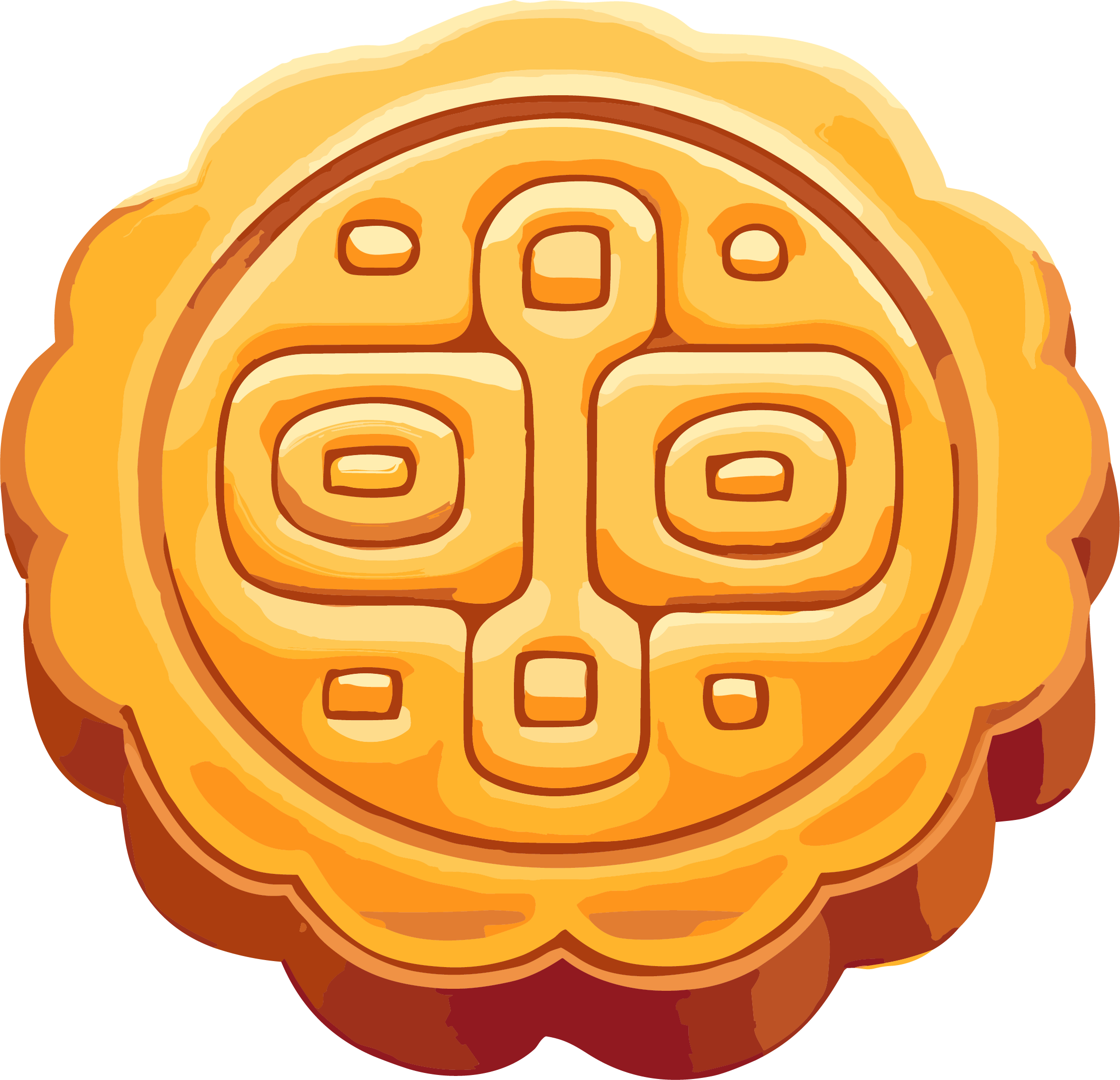 透明背景中秋月饼高清PNG元素