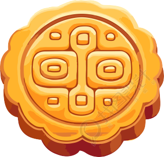 透明背景中秋月饼高清PNG元素