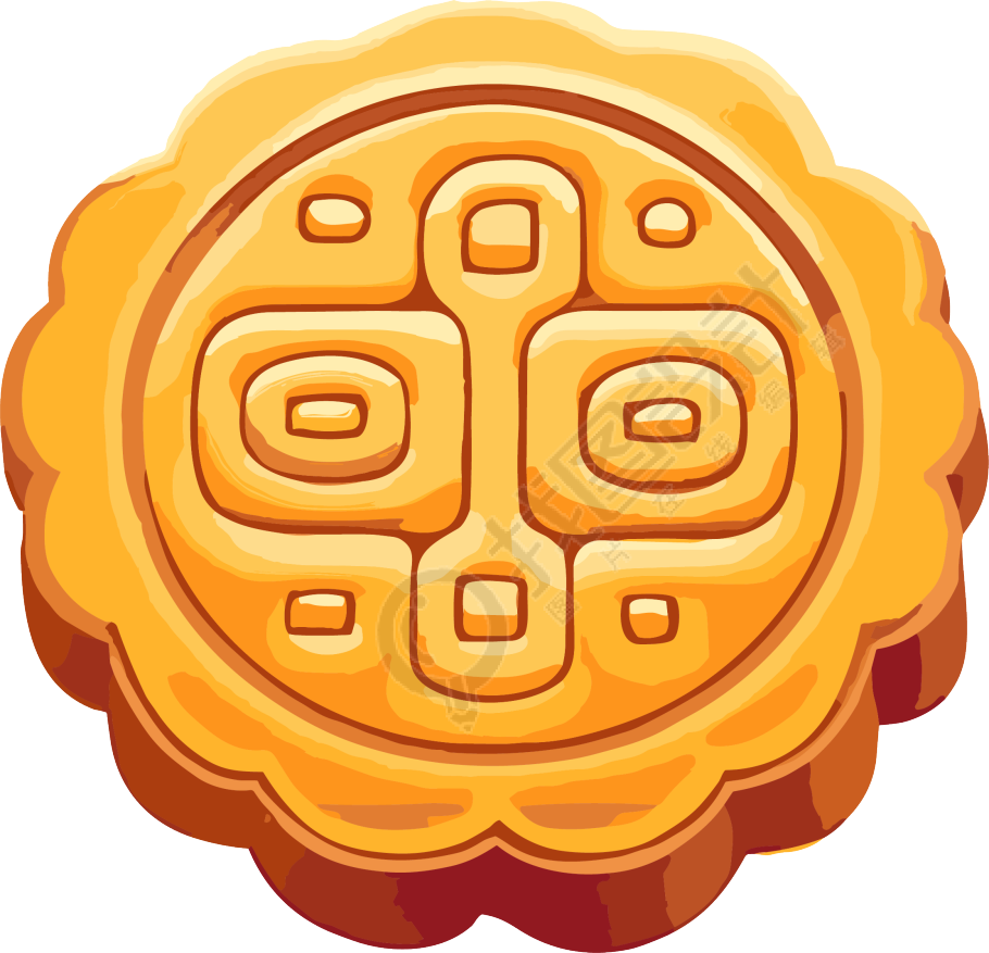 透明背景中秋月饼高清PNG元素
