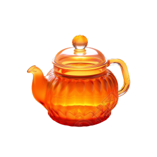 透明中秋元素3D渲染茶壶素材