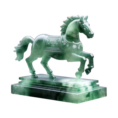 高清创意设计玉雕马PNG图形素材