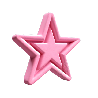 3D五角星精细图标制作素材
