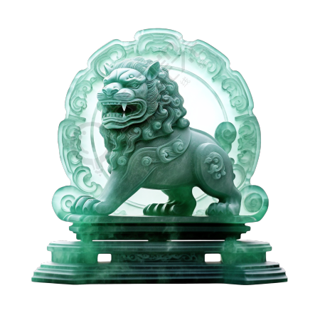 商业设计高清立体石狮子雕刻图案素材