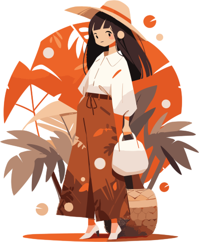 高级感可爱的水果女孩素材
