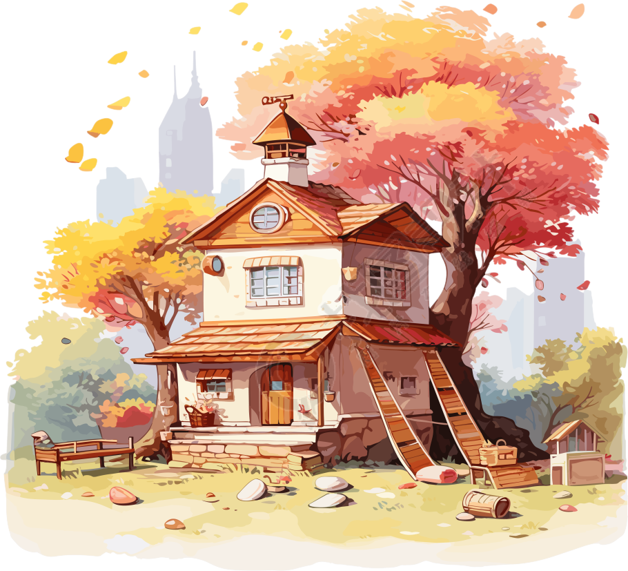 创意设计元素唯美商店PNG插画