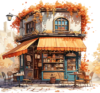 插画设计灵感咖啡店商用素材