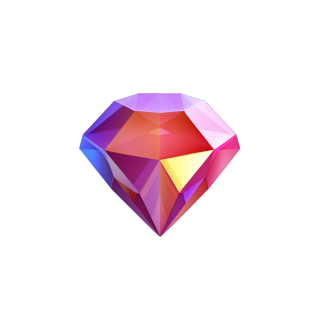 可爱精细的3D钻石插画