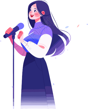 意气风发的女讲师插画