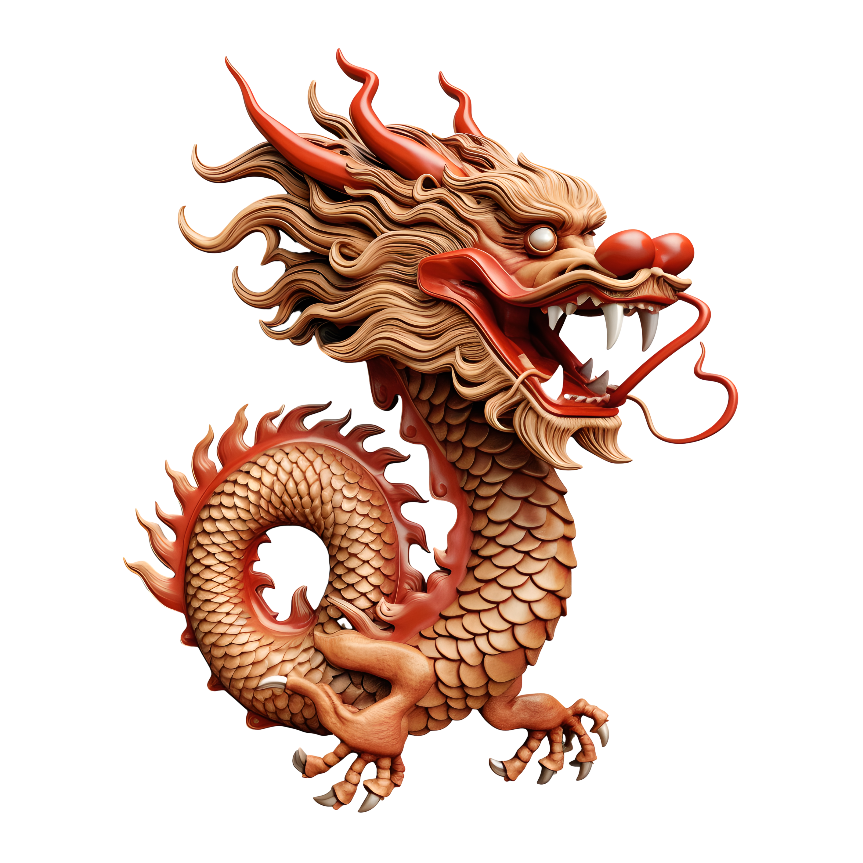 3D中国龙卡通形象素材