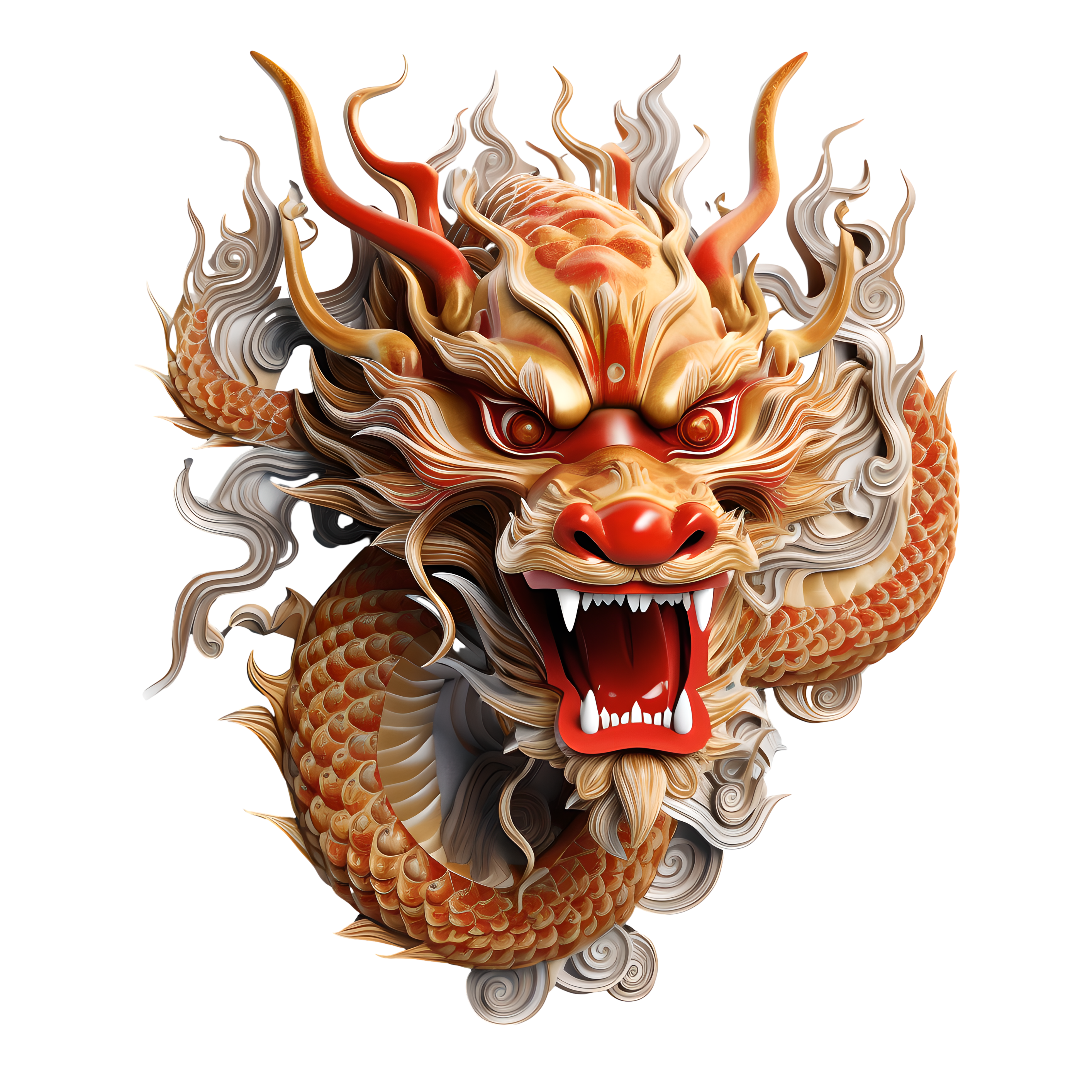 拥有神秘力量的3D中国龙素材