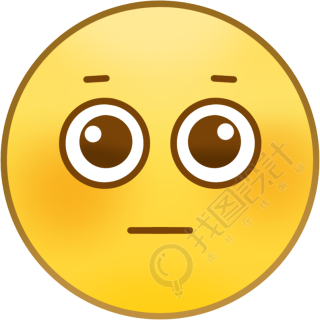 微信表情包发呆表情图标PNG商用插画