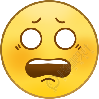 微信表情包惊讶表情图标PNG商用插画
