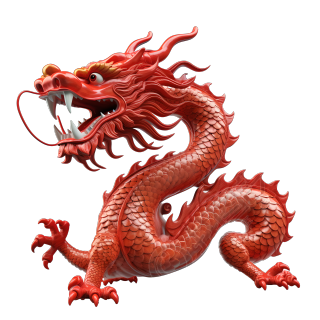 商业设计3D卡通中国龙图形素材