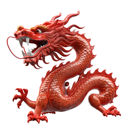 商业设计3D卡通中国龙图形素材