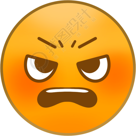 微信表情包生气表情图标PNG商用插画