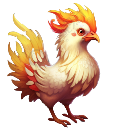金色母鸡插画设计