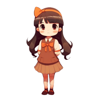 卡通少女手PNG图形素材