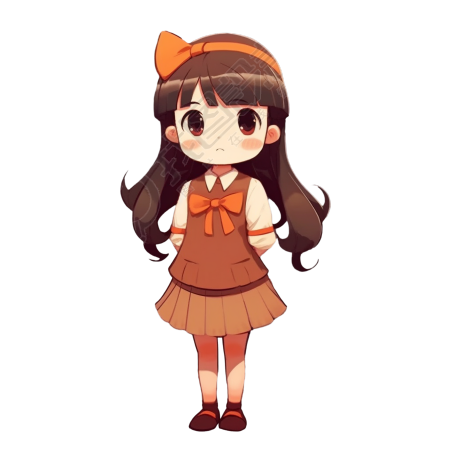 卡通少女手PNG图形素材