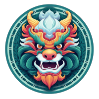 民间传说风格的中国龙头PNG元素