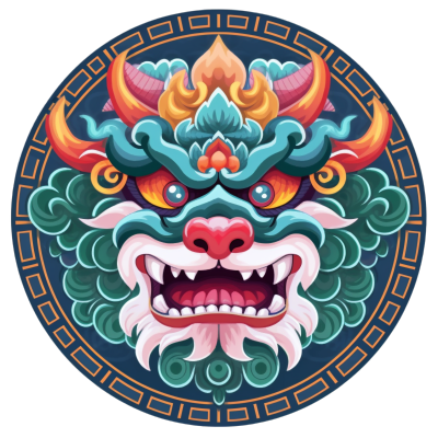 商业设计中国龙头透明背景插画