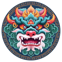 商业设计中国龙头透明背景插画