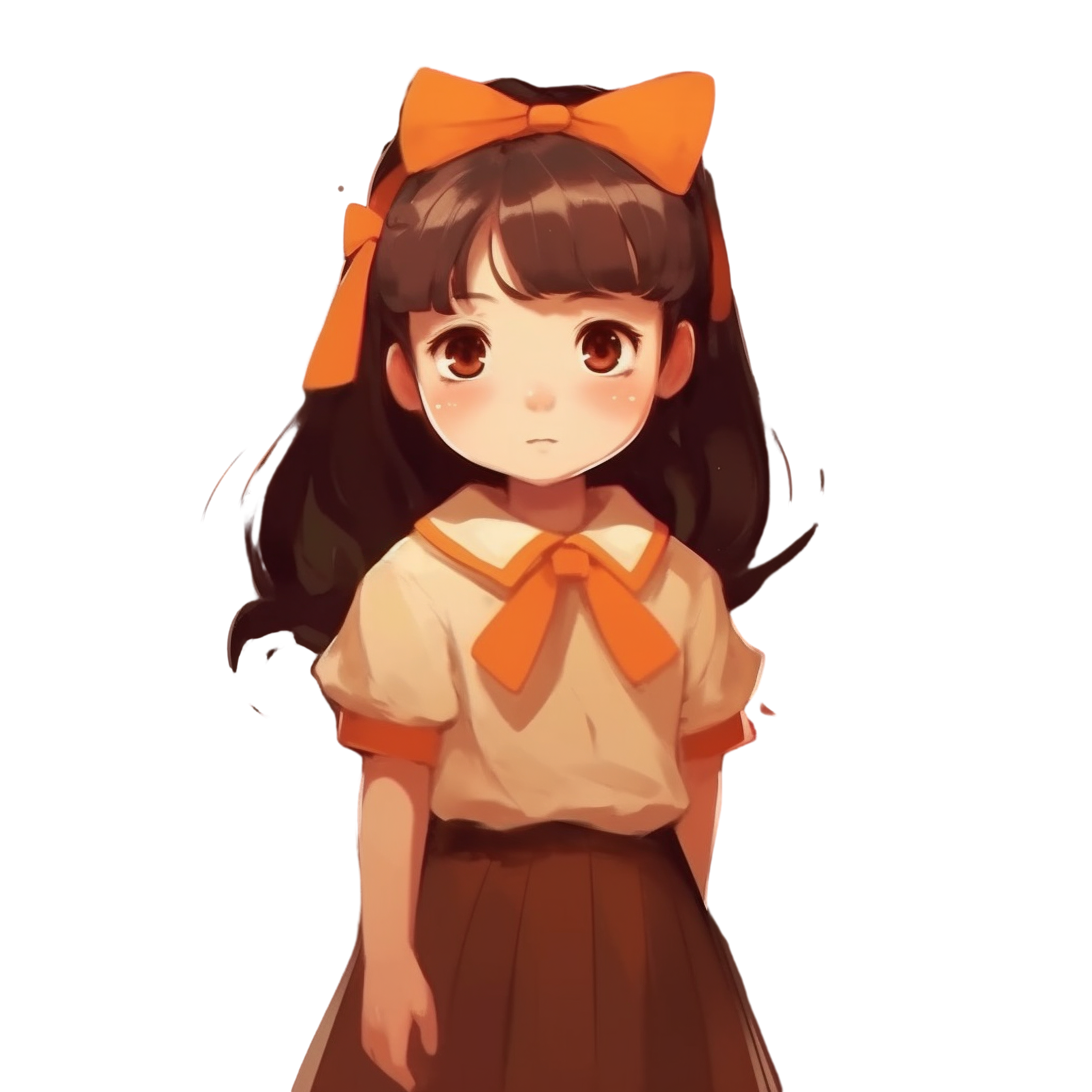 可爱的卡通女孩插画