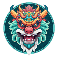 中国龙头PNG素材圆形插图