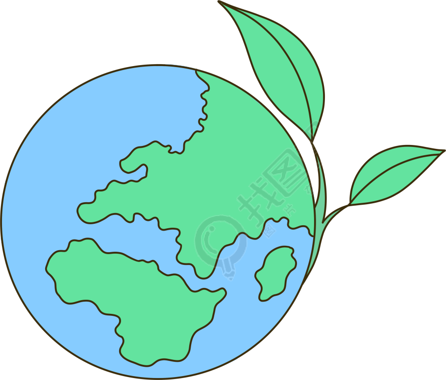 节约用水保护我们的地球手绘商用插图