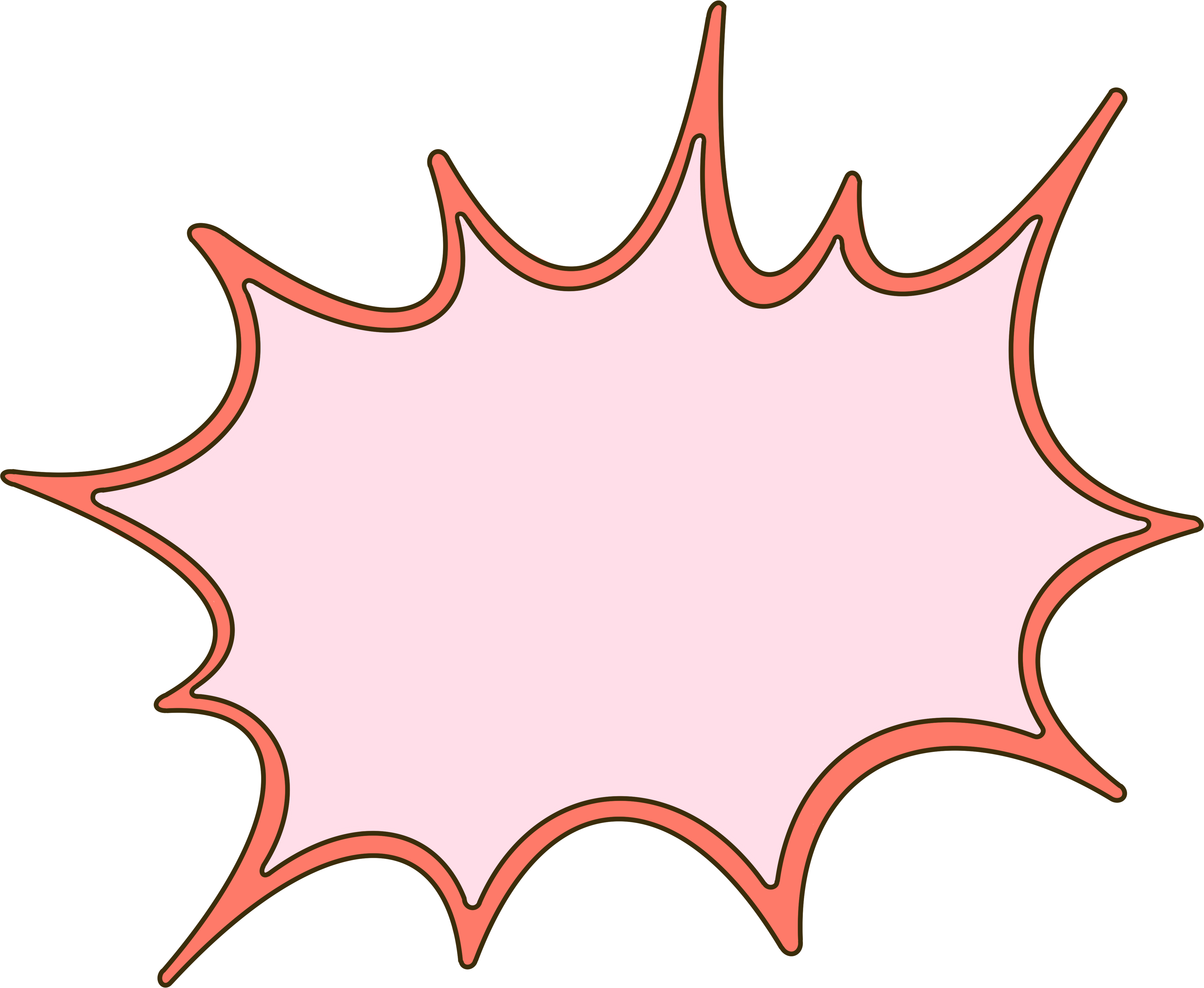 创意设计粉色爆炸文字框PNG插画