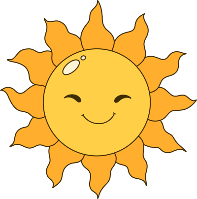 幼儿园绘画卡通太阳素材