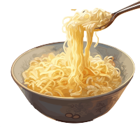清水面条插画设计元素