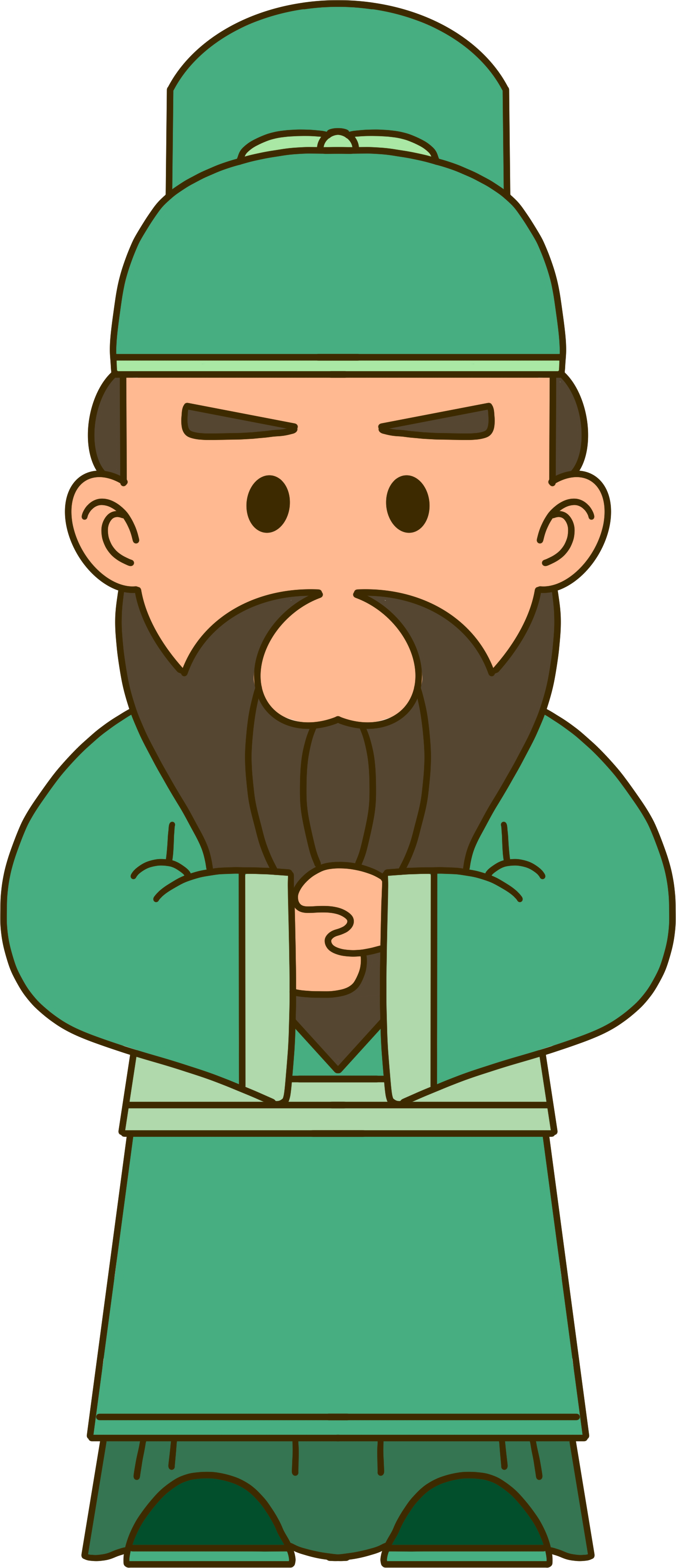 三国演义人物关羽手绘插画