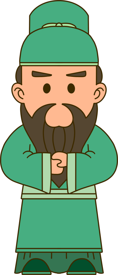 三国演义人物关羽手绘插画