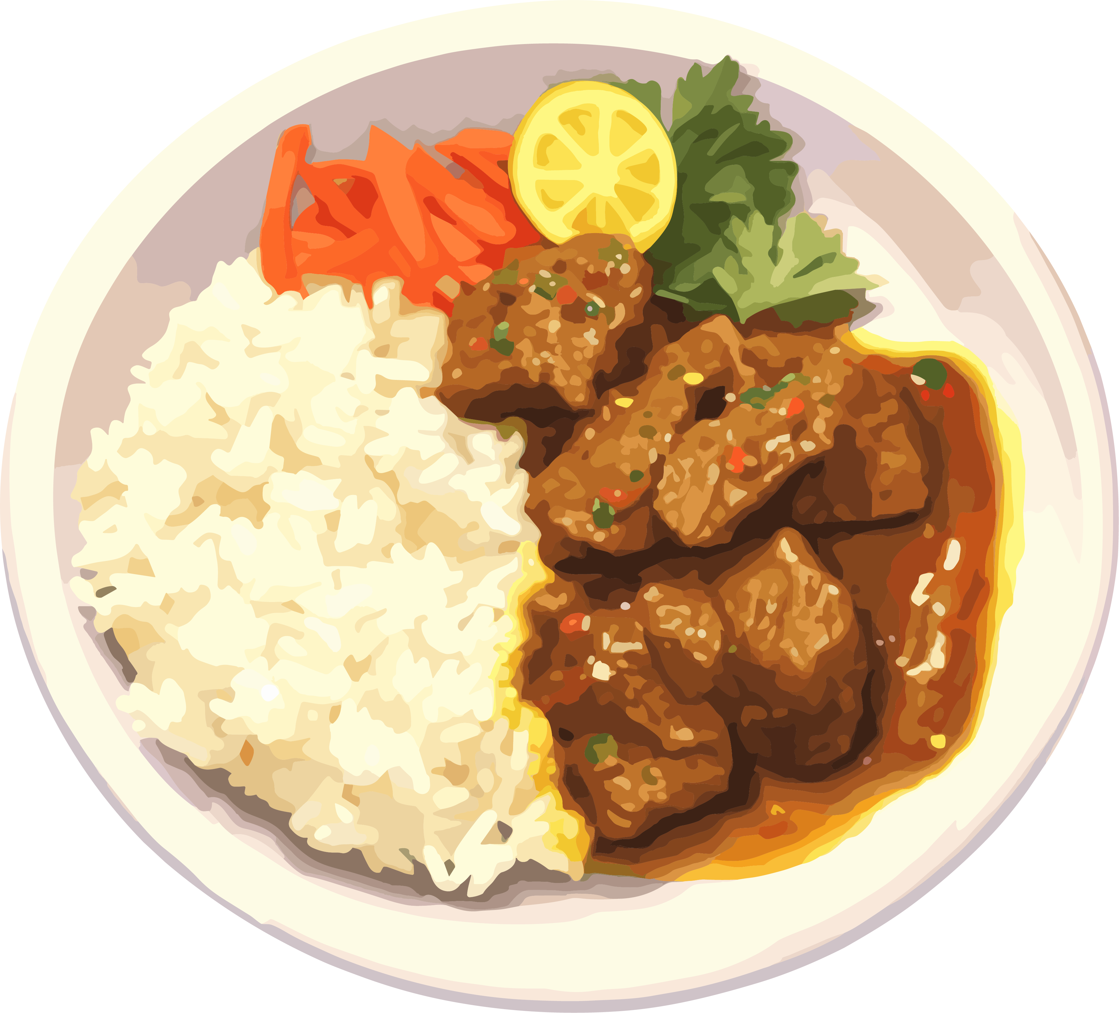 冬季烹饪红烧肉拌饭高清图形素材